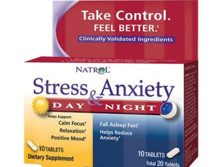 Stress & Anxiety Day & Nite Formulas 10+10 Tabs By Natrol Online Hot Sale