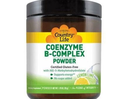 Coenzyme B-Complex Powder Lemon Lime 1.95 Oz By Country Life Online Sale