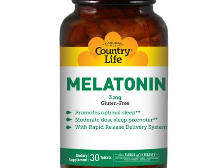 Melatonin (Rapid Release) 30 Tabs By Country Life For Cheap