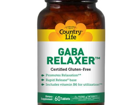 Relaxer with GABA + B-6 RR 60 Tabs By Country Life For Sale