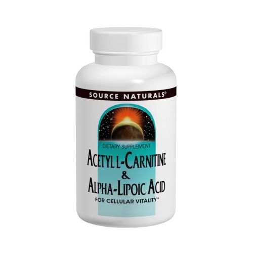 Acetyl L-Carnitine & Alpha-Lipoic Acid & Alpha-lipoic Acid 30 Tabs By Source Naturals Online Hot Sale