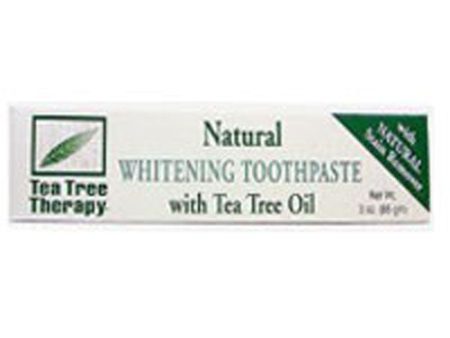 Natural Whitening Toothpaste 3 OZ EA By Tea Tree Therapy Hot on Sale