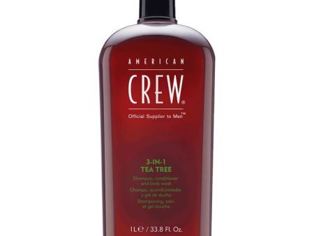 American Crew 3-In-1 Tea Tree Shampoo, Conditioner & Body Wash 33.8 oz Online now