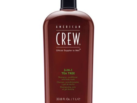 American Crew 3-In-1 Tea Tree Shampoo, Conditioner & Body Wash 15.2 oz Hot on Sale