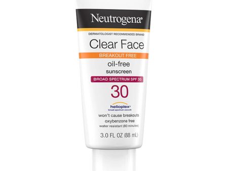 Neutrogena Clear Face Oil Free Sunscreen Broad Spectrum Spf 30 88Ml Cheap