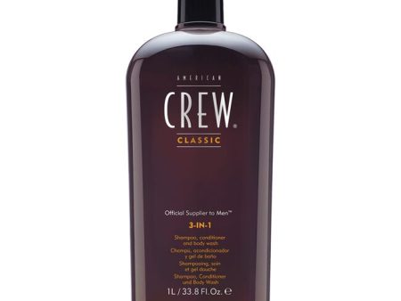 American Crew 3-In-1  Shampoo, Conditioner & Body Wash 33.8 oz Fashion