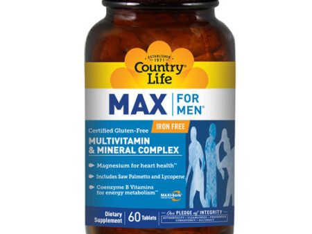 Max For Men Maxi-Sorb Rapid Release The Maximized Masculine Formulation 60 Tabs By Country Life Hot on Sale