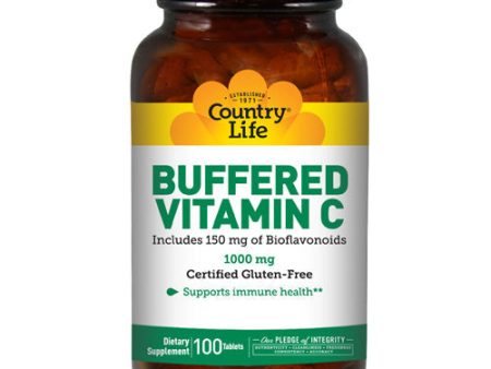 Buffered Vitamin C with Bioflavonoids 100 Tabs By Country Life on Sale