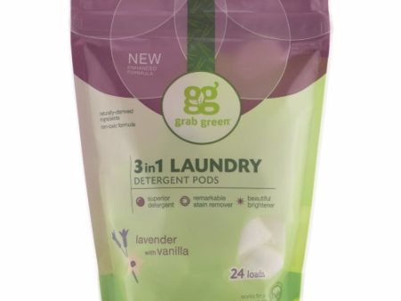 3-in-1 Laundry Detergent Lavender with Vanilla 24 loads By Grab Green Cheap