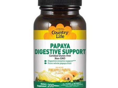 Papaya Digestive Support 200 Wafers By Country Life For Sale