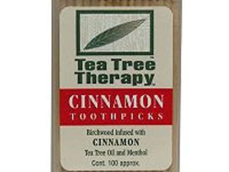 Tea Tree Therapy Toothpicks Cinnamon 100 ct By Tea Tree Therapy Online now