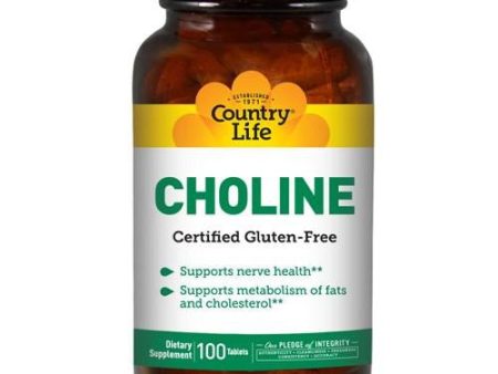 Choline 100 Tabs By Country Life on Sale