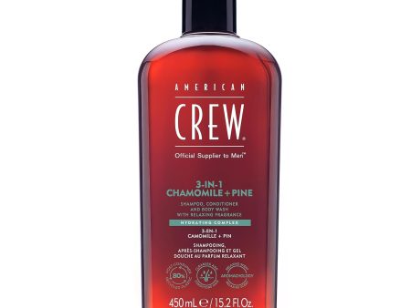 American Crew 3-in-1 Chamomile + Pine Shampoo, Conditioner & Body Wash 15.2 oz Online now