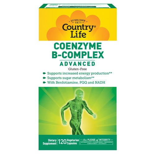 Coenzyme B Complex Advanced 120 Vcaps By Country Life on Sale