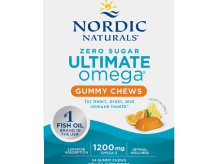 Zero Sugar Ultimate Omega Gummies Tropical Fruit 54 Count by Nordic Naturals Online Hot Sale