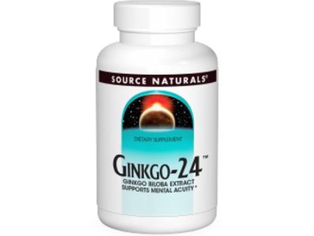 Ginkgo-24 Biloba Extract 30 Tabs By Source Naturals on Sale