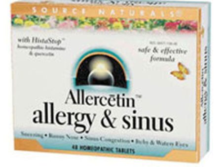 Allercetin allergy & sinus 48 Tabs By Source Naturals For Sale