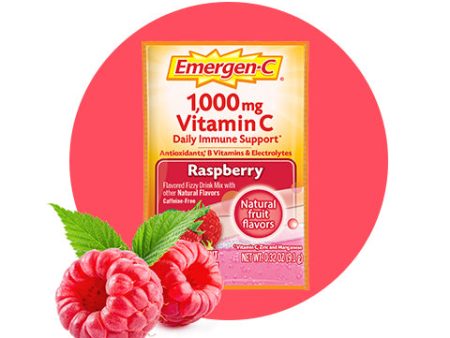 Emergen-C Raspberry Vitamin C 1000 mg, Individual Packet Cheap