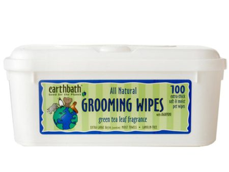 Dog Grooming Wipes with Awapuhi Green Tea 100 Count By Earthbath Online Hot Sale