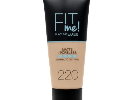 Maybelline Fit Me Matte & Poreless Liquid Foundation 220 Natural Beige 30ml Fashion