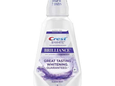 Crest 3D White Brilliance Clean Mint Whitening Mouthwash 1L Online Hot Sale