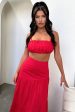 Lateisha Maxi Skirt - Red Hot on Sale