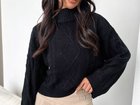 Rian Knit Jumper - Black Hot on Sale